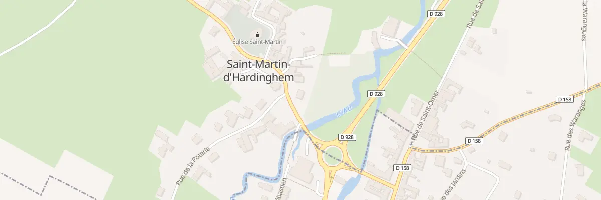 Plan du 2 Rue de l’Eglise à Saint-Martin-d’Hardinghem