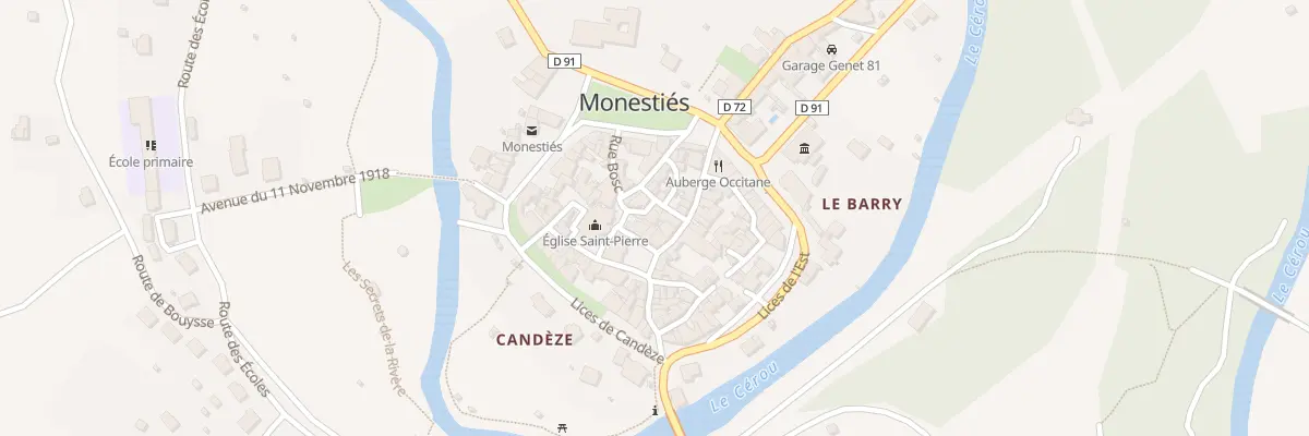 Plan du 4 Pl de Lacaze à Monestiés