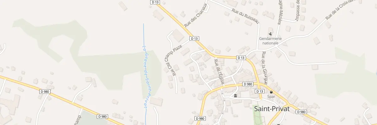 Plan du 13 Rue de la Croix du Peuch à Saint-Privat
