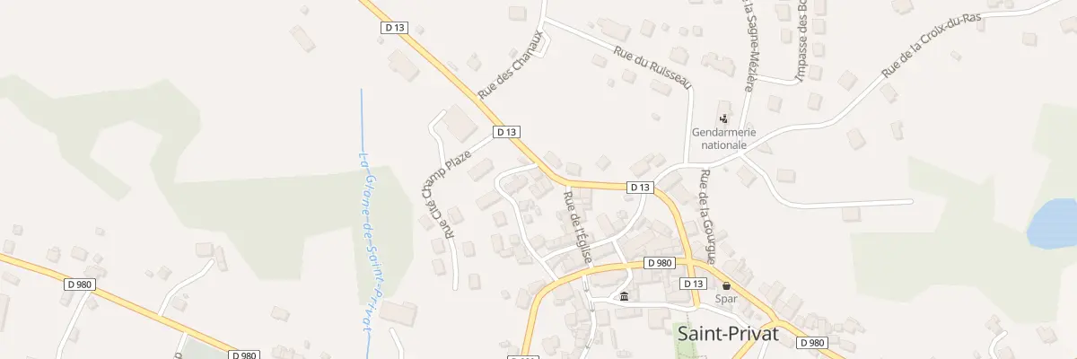 Plan du 13 Rue de la Gane à Saint-Privat