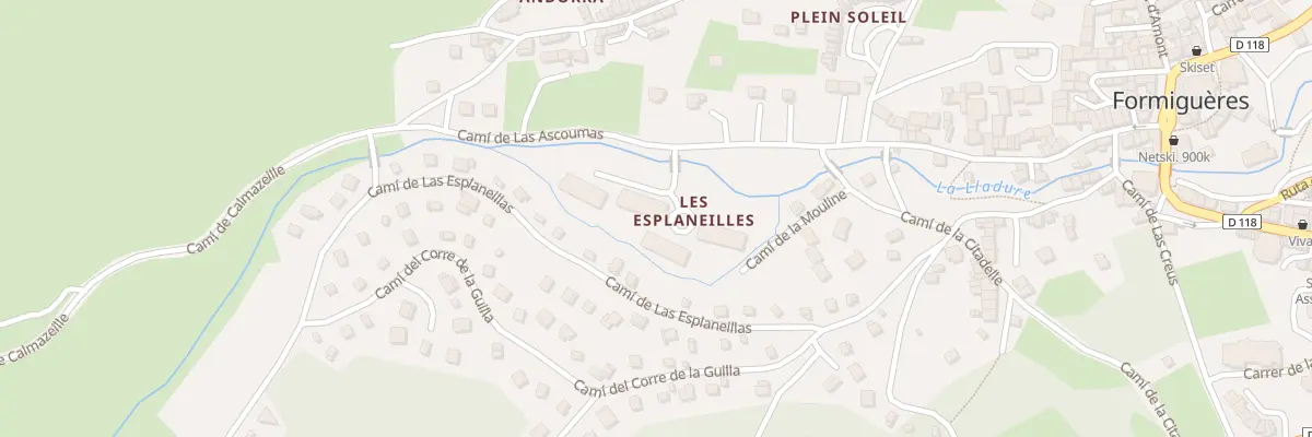 Plan de Cami de Las Ascoumas à Formiguères
