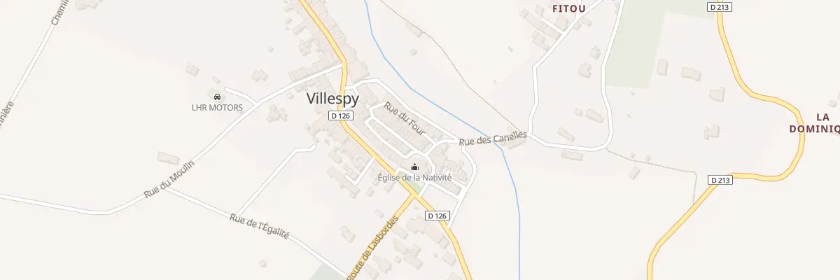 Plan du 30 Le Village à Villespy