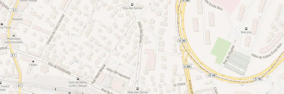 Plan du 17 All des Epines à Marly-le-Roi