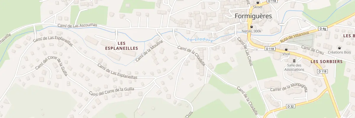 Plan de Cami de Las Esplaneillas à Formiguères