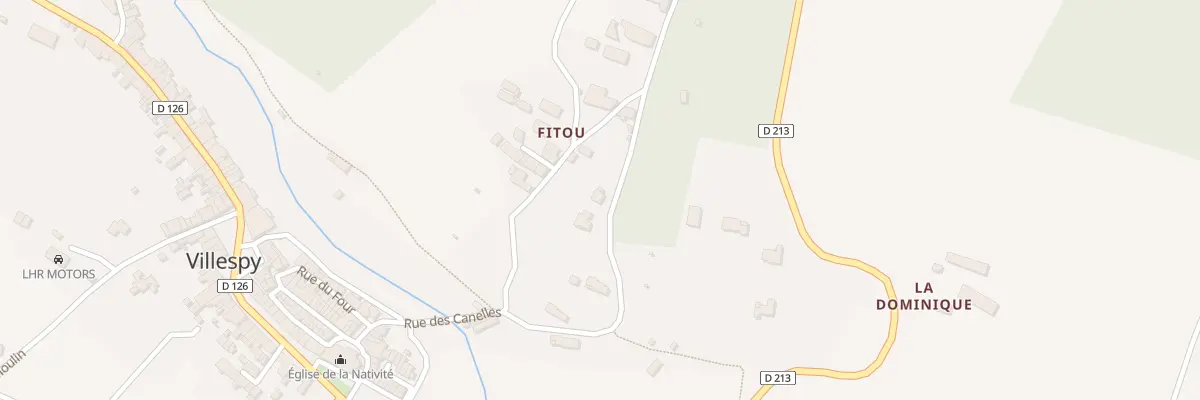Plan du 164 Fitou à Villespy