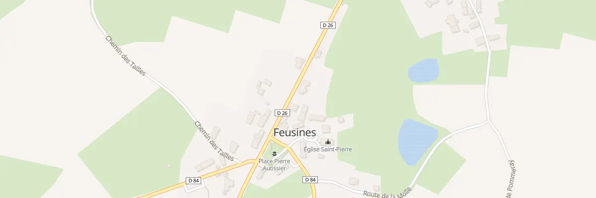 Plan du 14 Rte du Bourg à Feusines