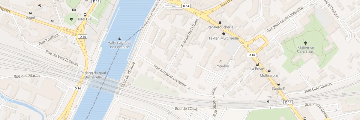 Plan du 2B Av de l’Union à Saint-Ouen-l’Aumône