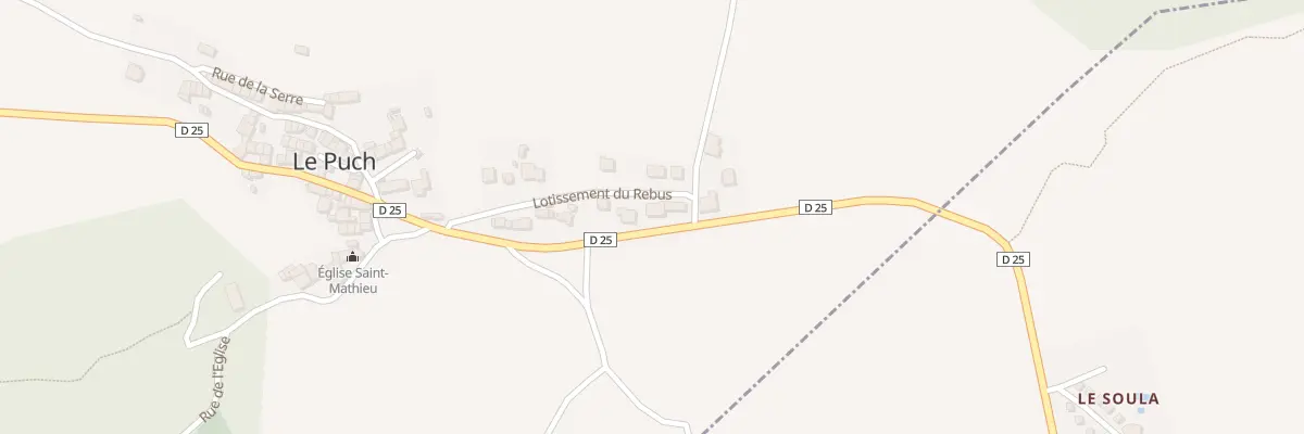 Plan du 14 Lot du Rebus au Puch