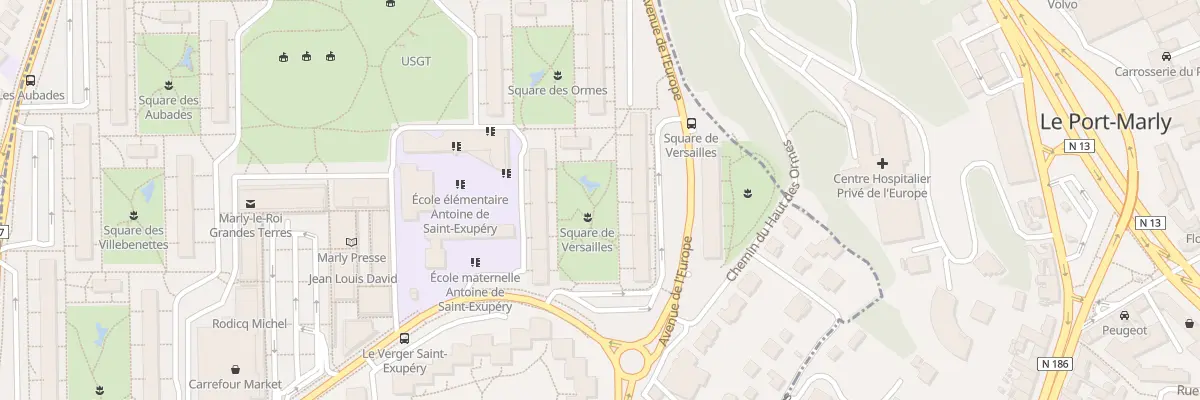 Plan du 4 Sq de Versailles à Marly-le-Roi