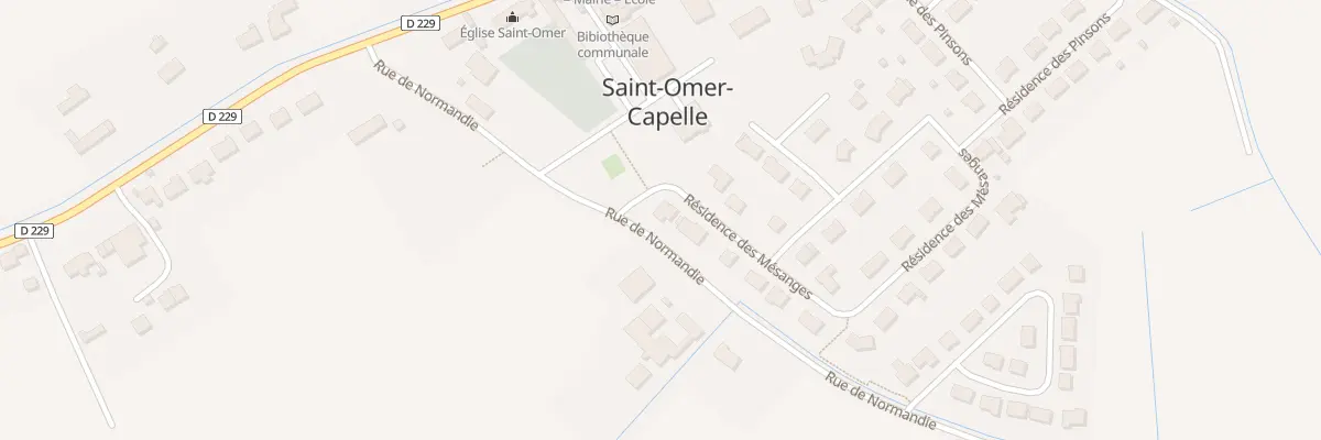 Plan du 1 Res Les Mesanges à Saint-Omer-Capelle