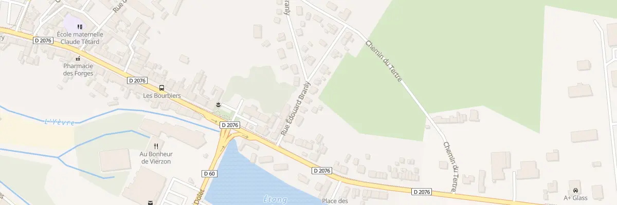 Plan du 8 Rue Edouard Branly à Vierzon