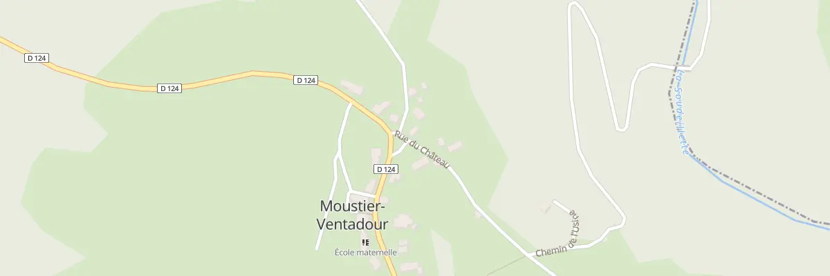 Plan du 1 Rue du Chateau à Moustier-Ventadour