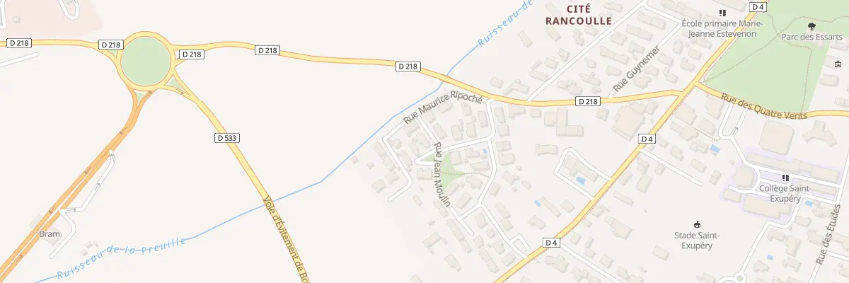 Plan du 27 Rue Jean Moulin à Bram