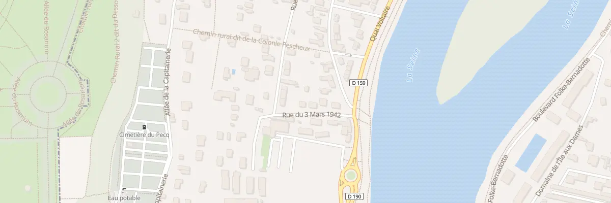 Plan du 8 Rue du Trois Mars 1942 au Pecq