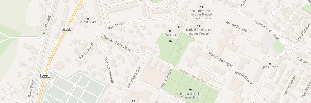 Plan du 9008 Rue du Chemin Vert à Saint-Ouen-l’Aumône
