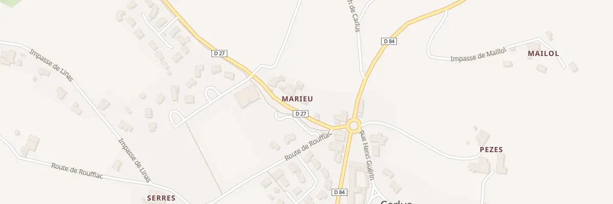 Plan du 100 Rte de Terssac à Carlus