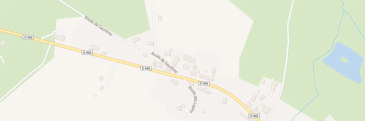 Plan du 2 Rte de Saurères à Champillet