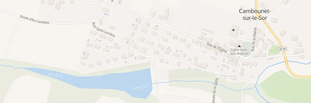 Plan du 14 Rue Coeur du Village à Cambounet-sur-le-Sor