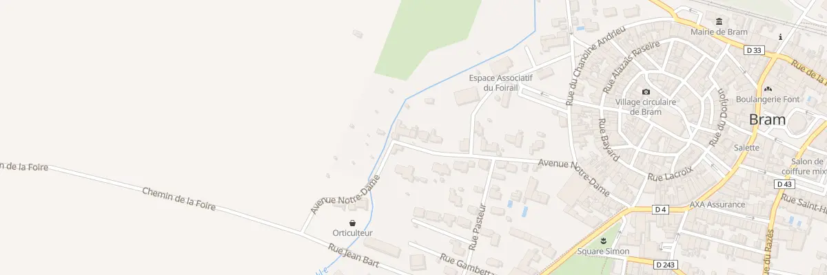 Plan du 34B Av Notre Dame à Bram