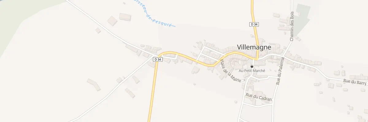 Plan du 85 Le Village à Villemagne