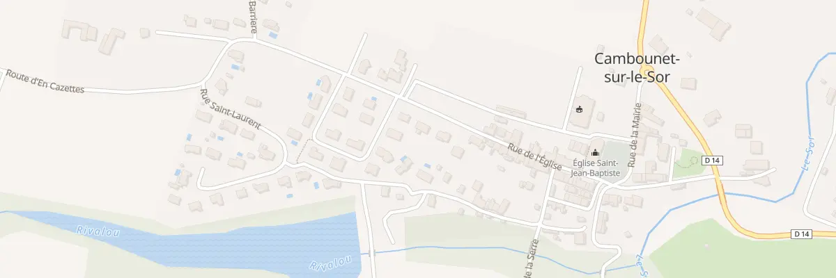 Plan du 25 Rue de l’Église à Cambounet-sur-le-Sor