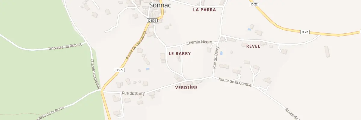 Plan du 5010 Le Barry à Sonnac