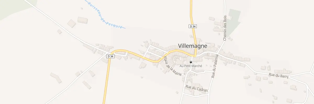 Plan de la Rue du Forgeron à Villemagne