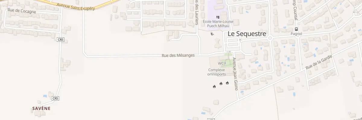 Plan du 44 Rue des Mésanges au Sequestre