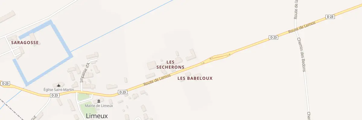 Plan du 24 Les Secherons à Limeux
