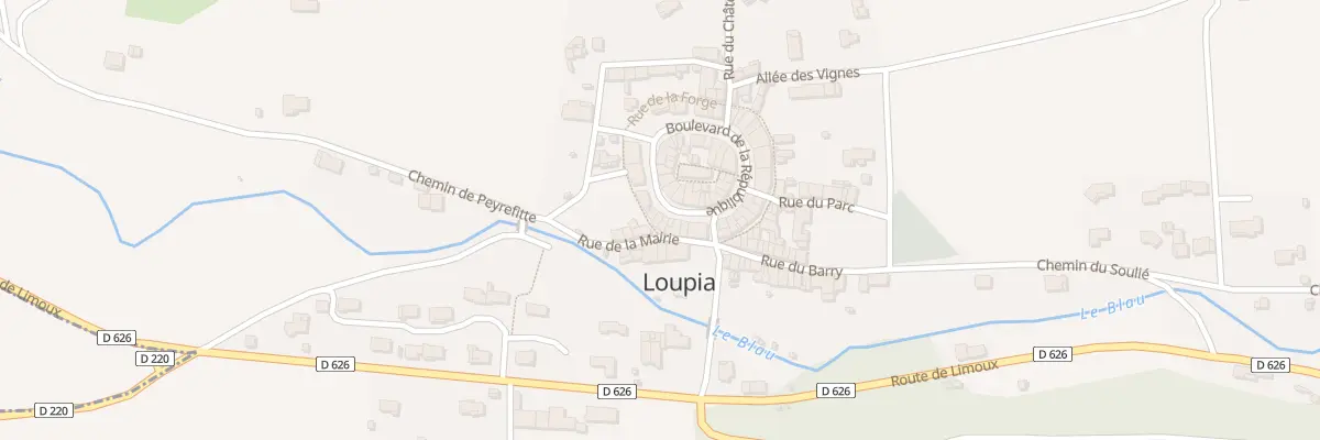 Plan du 1 Rue du Monument à Loupia