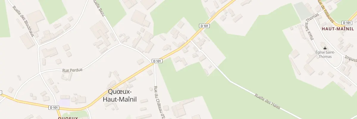 Plan du 1101 Rue de Fillièvres à Quœux-Haut-Maînil