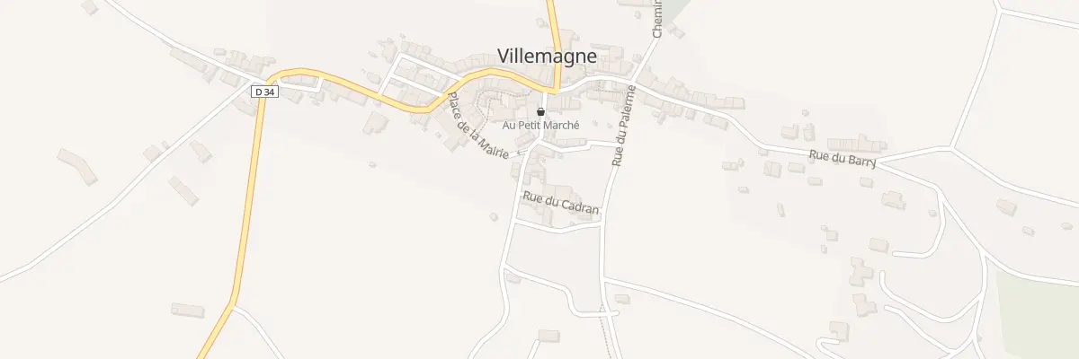 Plan de la Rue de Caussade à Villemagne