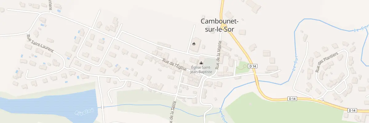 Plan du 12 Rue de l’Église à Cambounet-sur-le-Sor