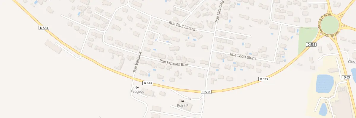 Plan du 9 Rue Jacques Brel à Bram