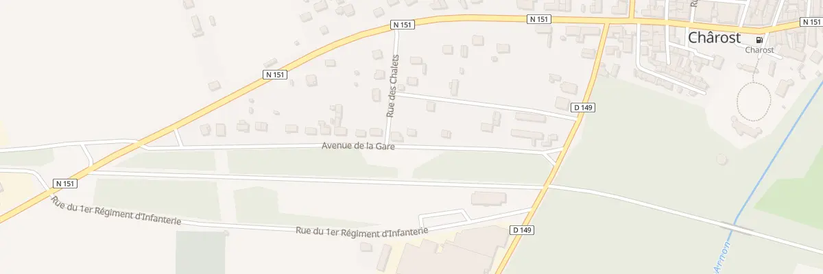 Plan du 6 Av de la Gare à Chârost