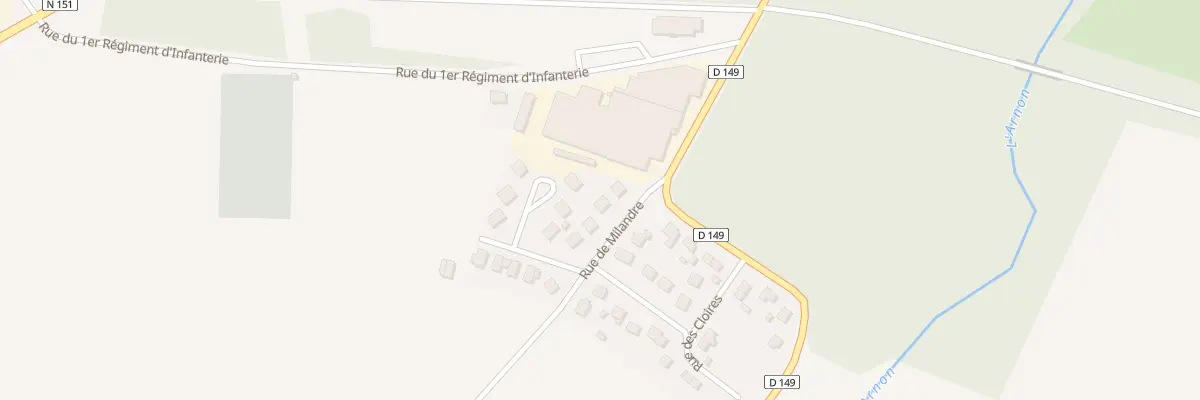 Plan du 3 Rue de Milandre à Chârost