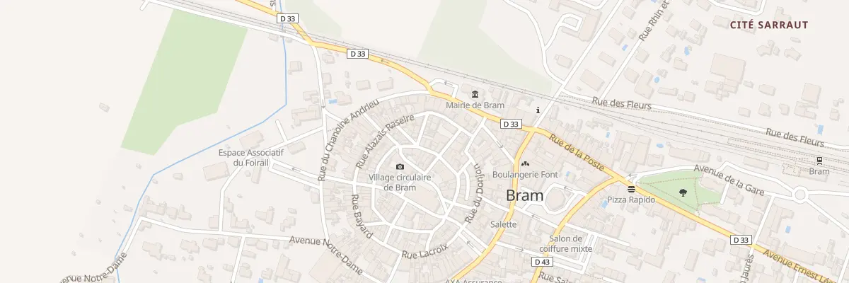 Plan du 30 Rue des Jardiniers à Bram