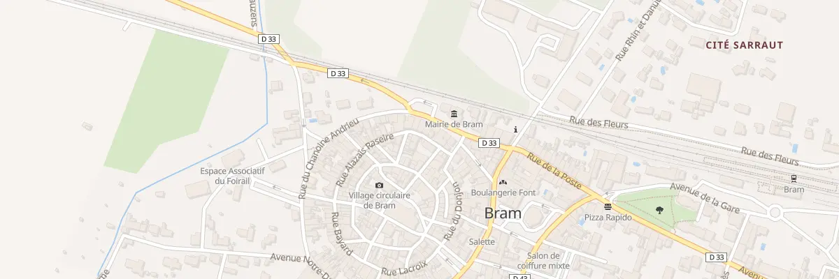 Plan du 9 Rue Alazais Razeire à Bram