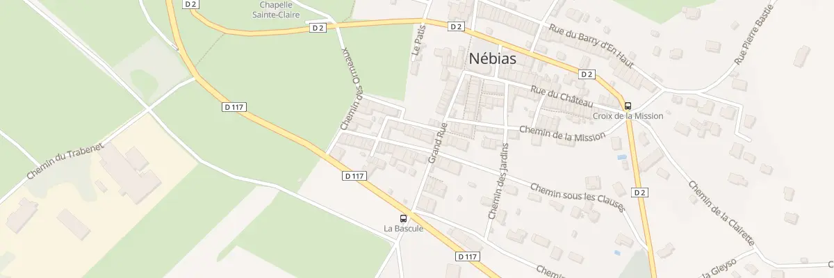 Plan du 2 Rue des Remparts à Nébias