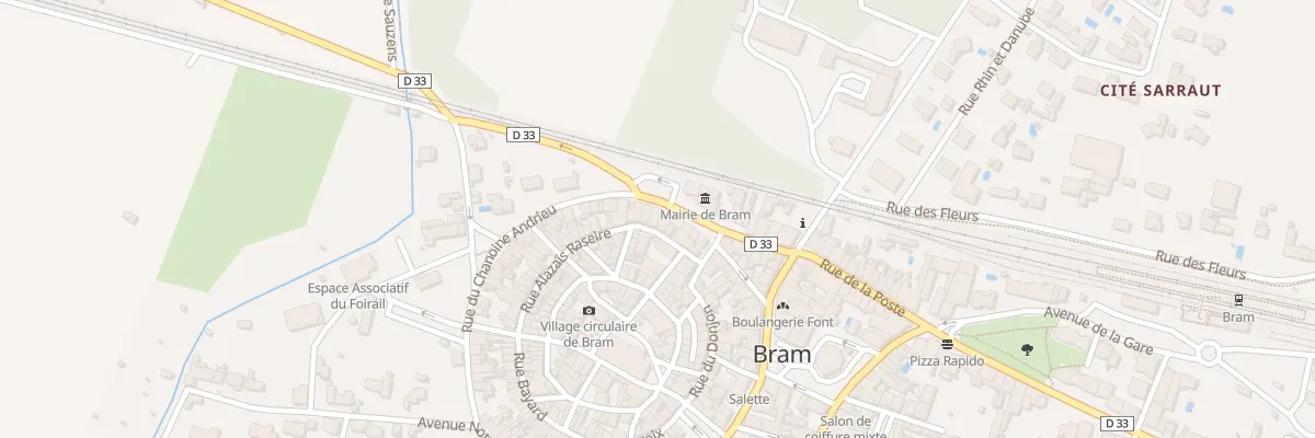 Plan du 8 Rue Alazais Razeire à Bram