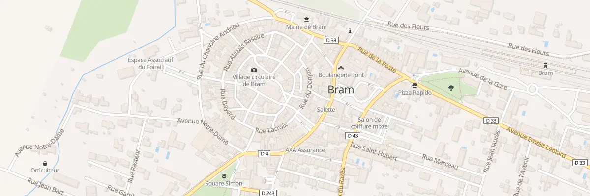 Plan du 6 Rue des Jardiniers à Bram