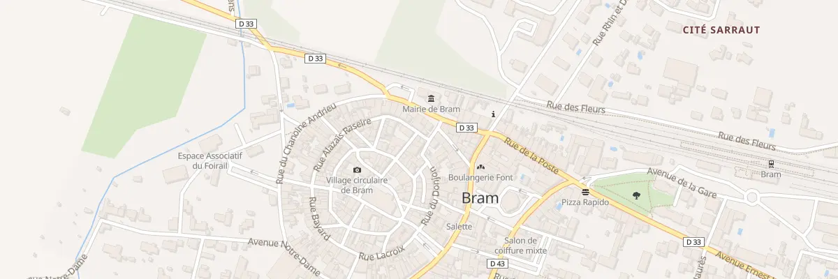 Plan du 3 Rue de la Mairie à Bram