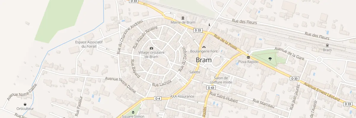 Plan du 12 Rue des Jardiniers à Bram