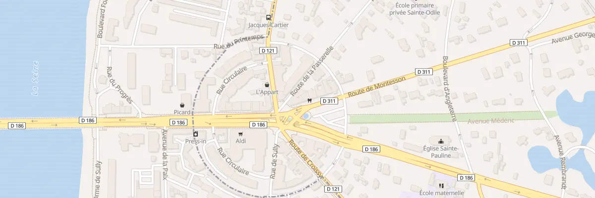 Plan du 94 Rte de Montesson au Vésinet