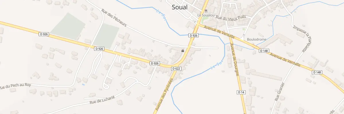 Plan du 8 Av des Pyrénées à Soual