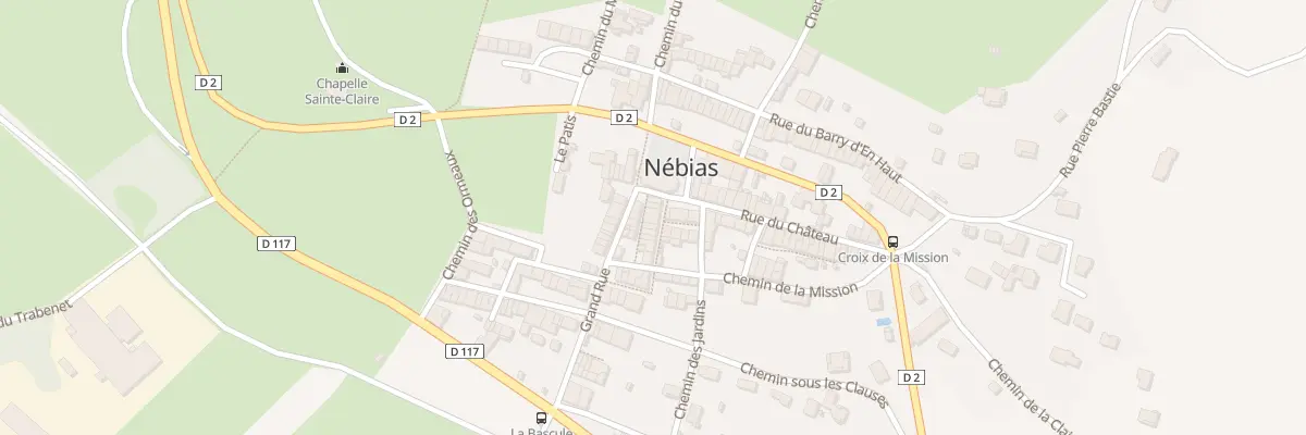 Plan du 1 Rue du Presbytère à Nébias