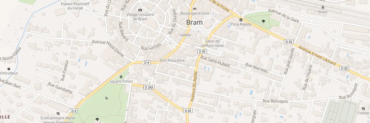 Plan du 15 Rue de la Paix à Bram