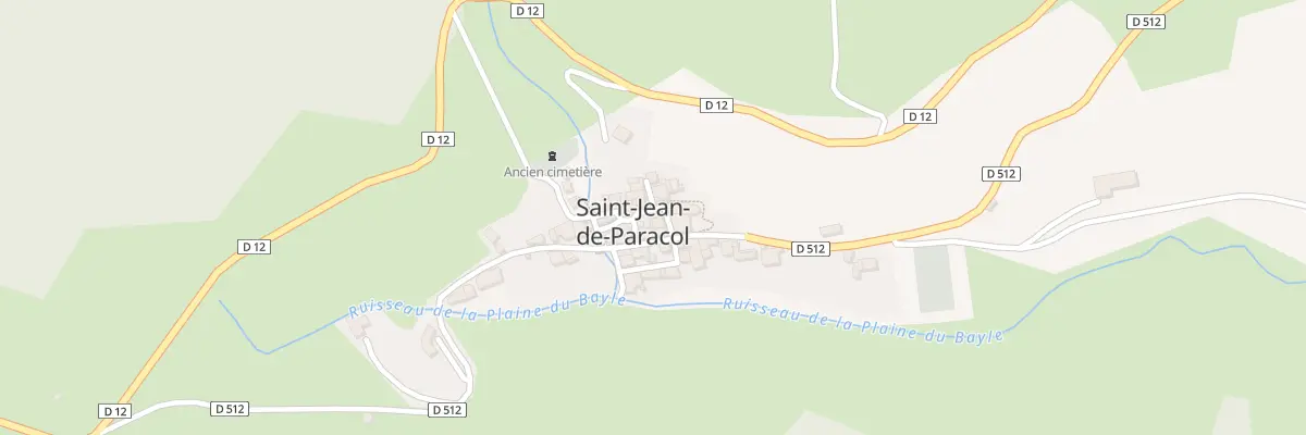 Plan de L’Eglise à Saint-Jean-de-Paracol