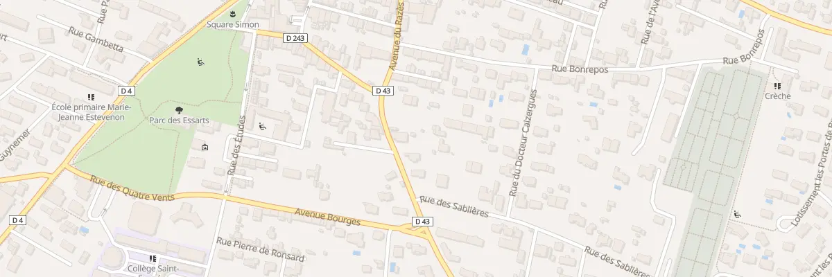 Plan du 41 Av du Razès à Bram