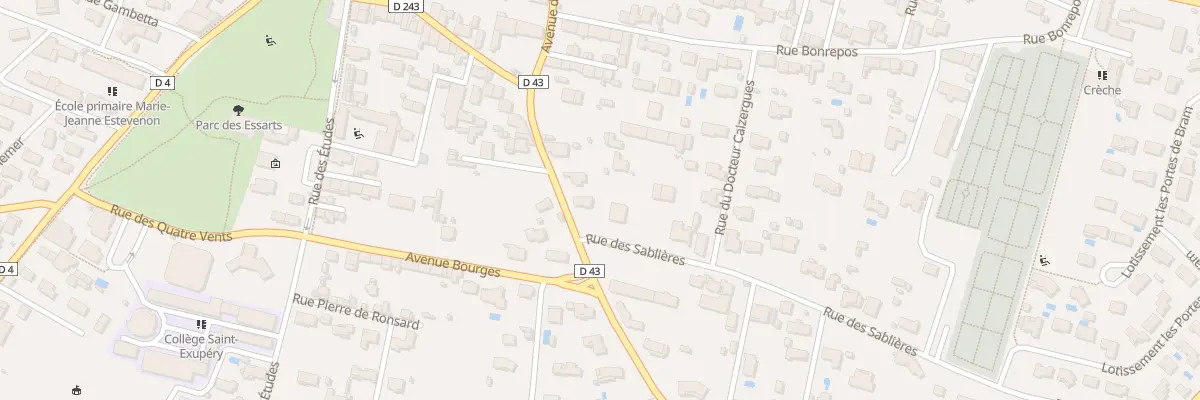 Plan du 43 Av du Razès à Bram